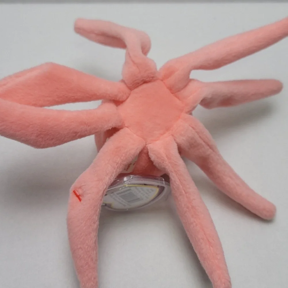 RARE Retired Ty Beanie Baby PINK INKY the Octopus 4th Gen Tag P.V.C. PELLETS Err